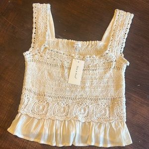 NWT smocked boho tank top